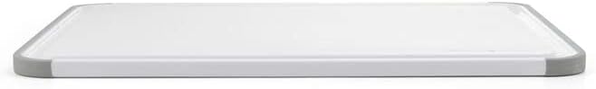 KitchenAid Classic Cutting Board with Perimeter Trench and Non Slip Edges, Dishwasher Safe, 11 inch x 14 inch, White and Gray