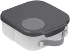 b.box Mini Lunch Box, Bento Box for Kids, Snack Container with 2 Leak Proof Compartments, Reusable Snack Containers with Lids, Kids Lunch Boxes Ages 3+, BPA Free, 4 1/4 Cup Capacity (Graphite)