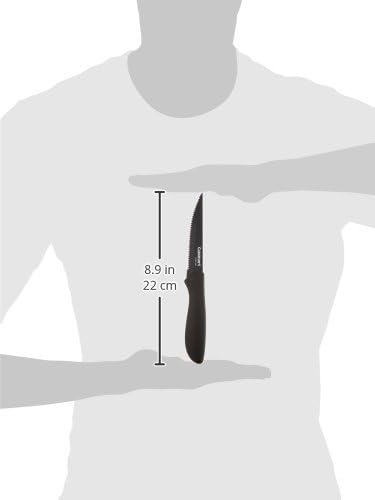 Cuisinart C55-6PCSBK Advantage Color Collection 6-Piece Ceramic Coated Steak Knife Set, Black