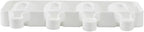 Pastry Tek 4 Cavities Popsicle Molds, 10 Cylinder Cakesicle Molds - Flexible, Freezable, White Silicone Cake Popsicle Molds, Easy Release, For Baking - Restaurantware