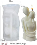 Love Couple Portrait Candle Silicone Resin Mold - DIY Aromatherapy Decoration
