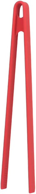 1Pcs Silicone Toaster Tong, 11.6 Inch Long Silicone Kitchen Tong for Toaster Cooking Utensil Bread Waffle Food Tweezer Red Toast Tong for Cooking Serving Bacon Salad Pickle Fruit Food, SATONBEYI