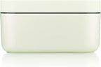 Lékué Ice Box | Ice Cube Tray For Freezer With Lid & Bin | Made With 100 Percent Platinum Silicone | Elegant And Retro Style Ice Cubes | For Cocktails, Ice Tea & Coffee And More | White