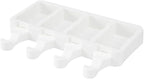 Pastry Tek 4 Cavities Popsicle Mold, 1 Rectangle Cakesicle Mold - Flexible, Freezable, White Silicone Cake Popsicle Mold, Easy Release, For Baking - Restaurantware