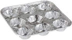 9-Cavity Mini Cupcake and Muffin Pans | Disposable Aluminium Baking Pans | Use for Baking Mini Muffin, Cupcake, Cake | For Weddings, Parties, Birthdays, Gatherings (12 Pack)