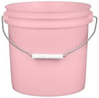 House Naturals 2 Gallon Pink Food Grade BPA Free Made in USA Bucket with Screw On White Lid - Pack of 3