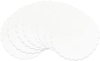 qiqee 11 Inch White Wave Cake Boards Round 15-Packs Circles Rounds Base Food-Grade Cardboard Wave Cake Plate（Thinner But Stronger）