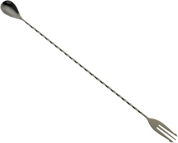 Barfly Bar Spoon, Fork End 15 3/4" (40.0 Cm), Gun Metal Black