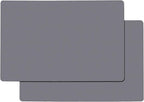 Gartful Gray Silicone Mats for Kitchen Counter, Large Silicone Countertop Protector, 25" x 17" Heat Resistant Desk Saver Pad, Nonskid Multipurpose Mat, Placemat, Non-Slip, 2PCS