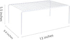Cabinet Storage Shelf Rack Set of 2, Medium (13 x 9.4 inch) Rustproof Metal Wire Kitchen Cabinet Organizer and Storage, Cupboard Spice Shelf Rack for Plate, Dish, Counter & Pantry Organization