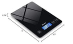 Large Digital Kitchen Scale, Drcowu 15kg Food Kitchen Scales for Baking, Cooking, Keto and Meal Prep, Food Weight Scale with 1g Accuracy and LCD Display, Easy to Read, Grams and Oz (Black)