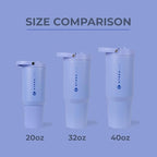HydroJug Sport - Stainless Steel Tumbler with Straw, Vacuum Insulated, 32oz Leakproof Water Bottle, Ergonomic Design, Reusable, Dishwasher Safe, Rubber Base, Durable for Gym or Outdoors, Peri