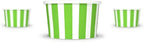 UNIQ 1000-Count 4 oz Striped Paper Ice Cream Cups Green Color | Disposable Dessert Bowls in Multiple Colors | Frozen Dessert Supplies