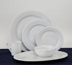 Tuxton China ALH-116 Platter, 11-3/4" x 8-1/2", Oval, Wide Rim, Rolled Edge, Microwave and Dishwasher Safe, Oven Proof, Fully Vitrified, Alaska, Porcelain White, Pack of 12