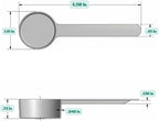 4 Teaspoon (20 mL) Long Handle Scoop for Measuring Coffee, Pet Food, Grains, Protein, Spices and Other Dry Goods (Pack of 25)
