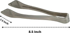 PARTY BARGAINS 8.5 Inches Plastic Serving Tongs, 12 Pack, Premium Quality & Heavy-Duty Silver Plastic Tongs for BBQ, Salads, Grilling, Buffets, & Kitchen