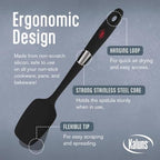 Kaluns Silicone Spatula Set, 4 Rubber Spatulas 600°F Heat Resistant, Nonstick Seamless Design with Stainless Steel Core, Dishwasher Safe, BPA free, Bonus Tongs Included