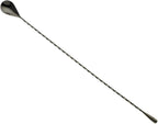 Barfly Bar Spoon, Teardrop End 15 3/4" (40.0 Cm), Gun Metal Black