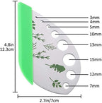 Herb Stripper, Jiaedge Green 9 holes Stainless Steel Kitchen Herbs Leaf Stripping Tool, Metal Herb Peeler for Kale, Collard Greens, Thyme, Basil, Rosemary Stripper
