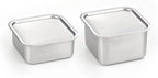 CuBE Medium 2PCS Set 1000ml 650ml Stainless Steel Food Storage Containers With Lids and a Net Kitchen Appliances Dishwasher Safe Premium South Korea
