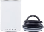 Planetary Design Airscape® Stainless Steel Coffee Canister | Food Storage Container | US Patented Inner Plunger Lid REMOVES Excess Oxygen | Don't Buy airtight, Buy AIR-Less | (Medium, Matte White)