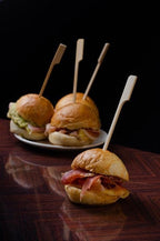 Gmark Bamboo Paddle Skewers 10" 100pc/Bag, Kabob Skewers, BBQ Skewers for Outdoor Grilling GM1074