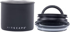 Planetary Design Airscape® Stainless Steel Coffee Canister | Food Storage Container | US Patented Inner Plunger Lid REMOVES Excess Oxygen | Don't Buy airtight, Buy AIR-Less (Small, Matte Black)