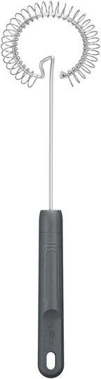 Zyliss Gravy Whisk - Sustainable Wheatstraw/Wire - Whisk for Cooking Sauce - Manual Egg Beater & Hand Whisk - Heat Resistant Wire Head, Beluga Grey, 12" x 3.5"