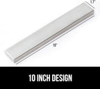 GORILLA GRIP Stainless Steel Magnetic Knife Holder for Wall, Multi-Purpose Magnet Bar for Knives, Tools, Art Supplies, Heavy Duty Strip Holds Up to 6 lbs, Kitchen Organizer, Drilling Required, 10 Inch