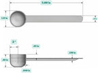 2 Teaspoon (2/3 Tablespoon | 10 mL) Long Handle Rounded Scoop for Measuring Coffee, Pet Food, Grains, Protein, Spices and Other Dry Goods (Pack of 5)