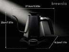 Brewista X Series Electric Gooseneck Kettle, Stainless Steel Water Boiler, Precise Digital Temperature Control, Fast Boiling, Keep Warm, Auto Shut-Off for Pour-Over Coffee & Tea, Home, 0.8L, Black