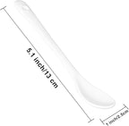 White Long Handle Porcelain Spoons Coffee, Tea, Yogurt and Ice-cream, Cutlery Fitting Ceramic Spoons 5.1 Inch Set of 10 (10, 5.1 inch)