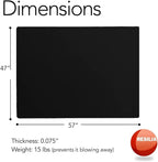 RESILIA X-Large Under Grill Mat – Heavy Duty, Reusable Outdoor Floor Protector Mats for Deck, Patio, & Garage – 57 Inch x 47 Inch, Black Orange Peel, Made in The USA