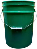 House Naturals 5 Gallon Premium HPDE Plastic Bucket - Made in USA Food Grade Storage Container, BPA Free All Purpose Pail (2, Dark Green)