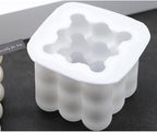 DIY 3D Candle Mold Handmade Aromatherapy Soy Wax Candle Silicone Mold Plaster Candles Mould UV Epoxy Resin Soap Molds (1 Big Cavity)