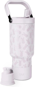 Simple Modern Easter Trek Pivot | 30oz Flip Straw Tumbler with Handle | Water Bottle & Boot | Interchangeable Straw & Chug Lids | Insulated Stainless Steel Jug | Gym Sports Outdoors | Easter Bunnies