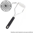 Potato masher with non-slip handle, stainless steel masher masher kitchen tool for potatoes, sweet potatoes, beans, vegetables, fruits, baby food, avocados and more