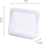 Stasher Premium Silicone Reusable Food Storage Stand-Up Mini Bag, Pink, Microwave, Sous Vide, Dishwasher, Oven and Freezer Safe, BPA Free, Leak-free, Eco-friendly, 28 Oz
