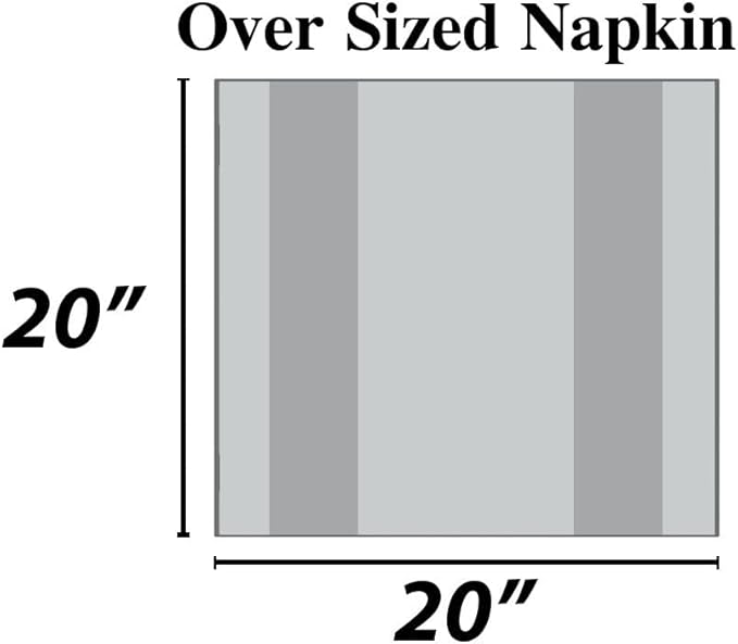 Urban Villa Cotton Dinner Napkins Set of 6, Highly Absorbent 20x20 Inches Premium Cloth Napkins Hotel Quality Reusable & Washable Table Dinner Napkins for Home & Weddings - Grey/White, Checks