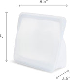Stasher Premium Silicone Reusable Food Storage Stand-Up Mid Bag, Lavender, Microwave, Sous Vide, Dishwasher, Oven and Freezer Safe, BPA Free, Leak-free, Eco-friendly, 56 Oz