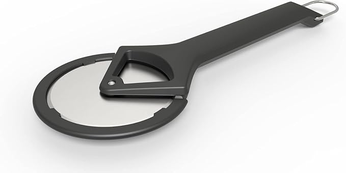 Witt Stainless Steel Pizza Cutter Wheel – Professional Pizza Cutter & Pizza Slicer, Sharp One-Cut Blade, Non-Slip Handle, Protective Case, Dishwasher Safe, 12.4 Inch