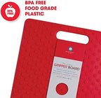 Architec Original Gripper Barboard, 5" by 7", Red, Patented Non-Slip Technology and Dishwasher Safe Cutting Board