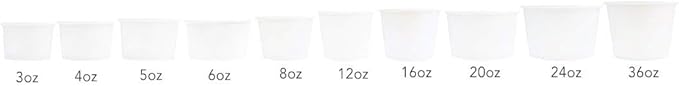 UNIQ 1000-Count 4 oz Striped Paper Ice Cream Cups Rainbow Color | Disposable Dessert Bowls in Multiple Colors | Frozen Dessert Supplies
