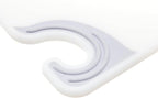 San Jamar Saf-T-Grip Plastic Cutting Board with Safety Hook, 12" x 18" x 0.5", White, (Pack of 6)