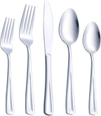 20-Piece Silverware Set for 4, GoGeiLi Stainless Steel Flatware Cutlery Set for 4, include Fork, Knife and Spoon Set, Mirror Finished