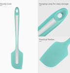 14in Extra Large Silicone Spatula: U-Taste 600ºF Heat Resistant Flexible Silicon Mixing Stirring Cooking Scraping Baking Bowl Scraper Seamless Spreader for Kitchen Nonstick Cookware (Aqua Sky)