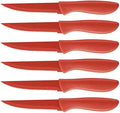 Cuisinart C55-6PCSR Advantage Color Collection 6-Piece Ceramic Coated Steak Knife Set, Red