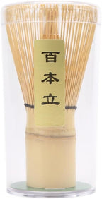 Matcha Whisk Holder Matcha Chasen Whisk Stand Ceramic Holder fit for Traditional Japanese Tea Ceremony Starter Matcha Tools Bowl (Yellow bamboo whisk)
