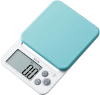 Tanita KJ-212 BL Cooking Scale with Removable and Washable Silicone Cover, Measures Up to 4.4 lbs (0.1 g) Units, Includes Hook Hole, Convenient Storage, Digital Scale, Blue