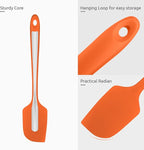 U-Taste 11.38" Silicone Baking Spatula: 480ºF Heat Resistant Food Grade Flexible Rubber Kitchen Bowl Scraper, Seamless Pastry Spreader for Mixing Stirring Scraping in Nonstick Cookware (Orange)